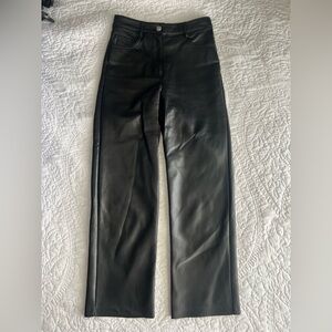 Wilfred Black Leather Pants